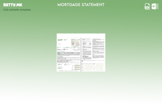 Модерен стил Шаблон за извод за хипотека од банка на Андора Creand Creand Андора